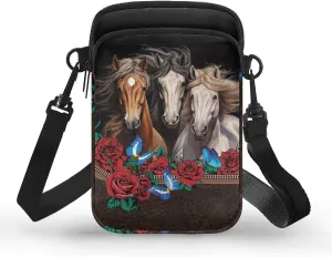 Crossbody Bag with Zipper Closure, Unisex Adult Small Messenger Bags Cell Phone Pouch