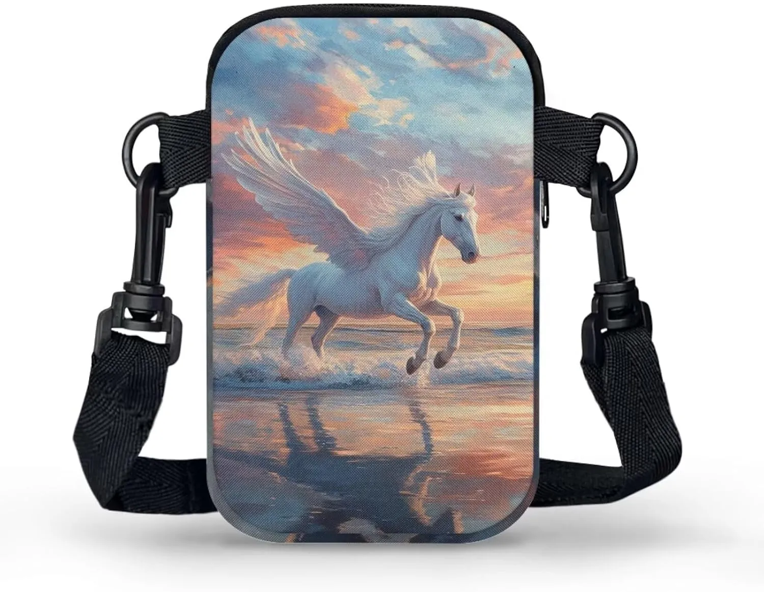 Crossbody Bag with Zipper Closure, Unisex Adult Small Messenger Bags Cell Phone Pouch