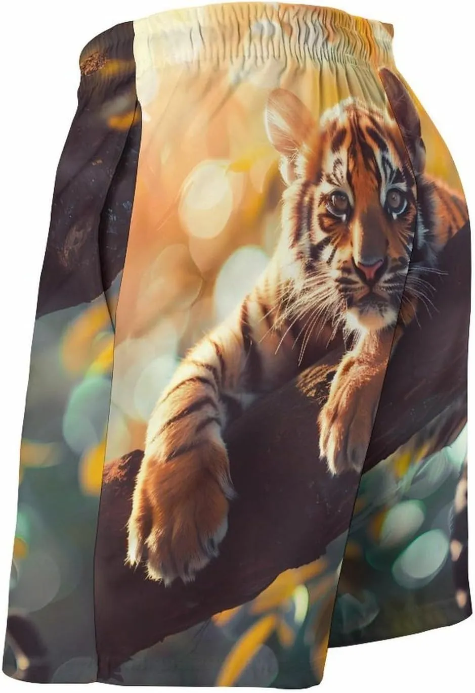 Cute Tiger Men's Swim Trunks Quick Dry Board Shorts Breathable Summer Beach Shorts Bathing Suits