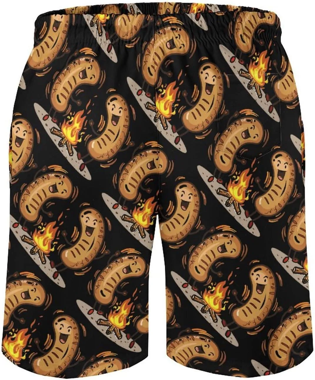 Dancing Sausage Men's Swim Trunks Quick Dry Board Shorts Breathable Summer Beach Shorts Bathing Suits