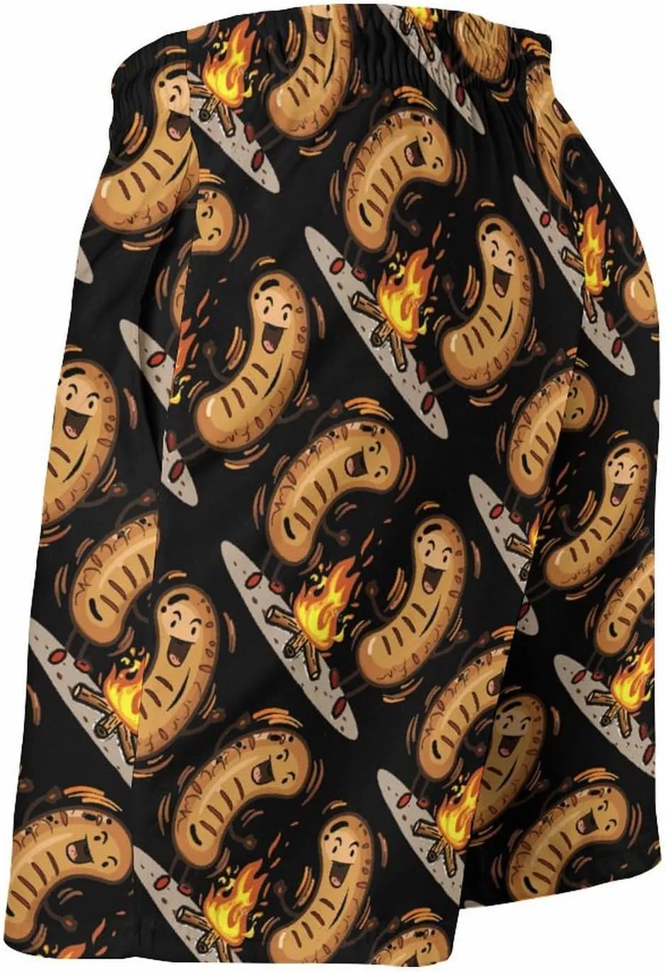 Dancing Sausage Men's Swim Trunks Quick Dry Board Shorts Breathable Summer Beach Shorts Bathing Suits