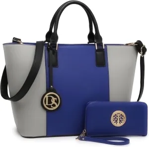 Dasein Satchel Purse Handbag for Women Large Shoulder Work Tote Bag With Matching Wallet