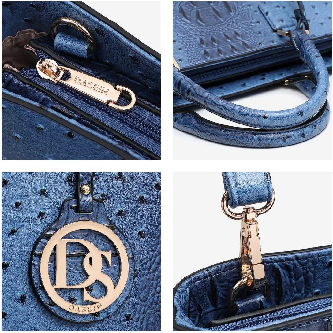 Dasein Women Satchel Purse Handbag Shoulder Bag Work Tote Bag with Matching Clutch