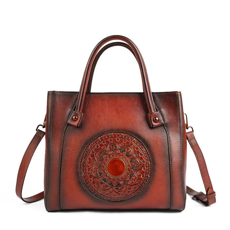 Diagonal Handbag 2021 New First Layer Cowhide Bag