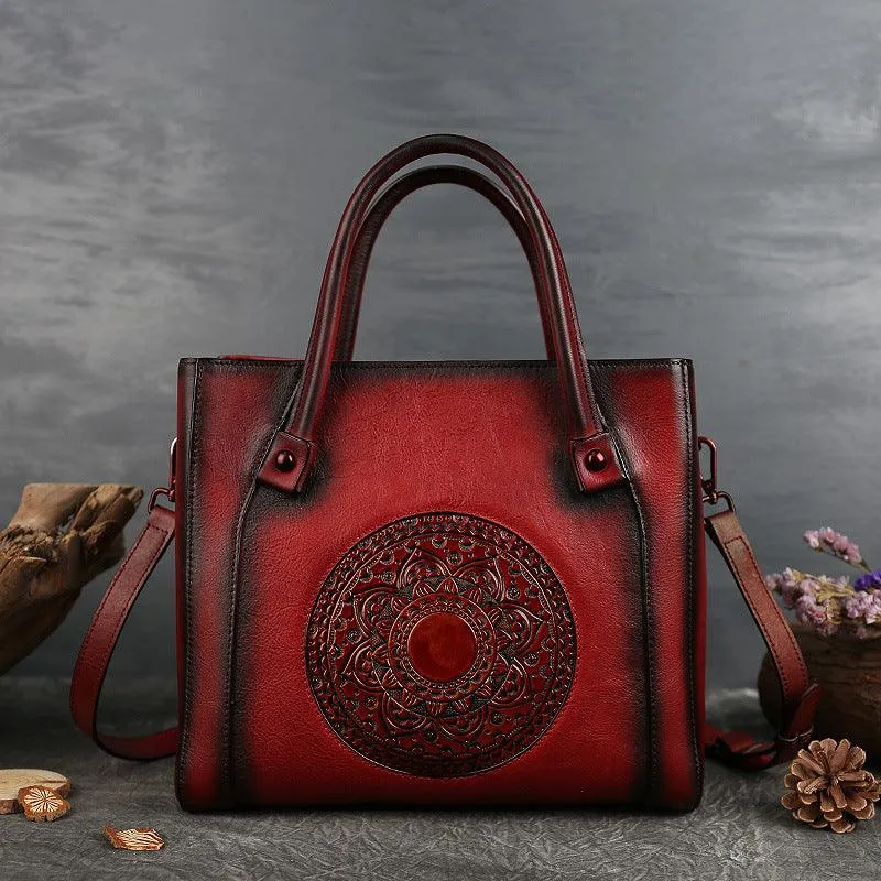 Diagonal Handbag 2021 New First Layer Cowhide Bag