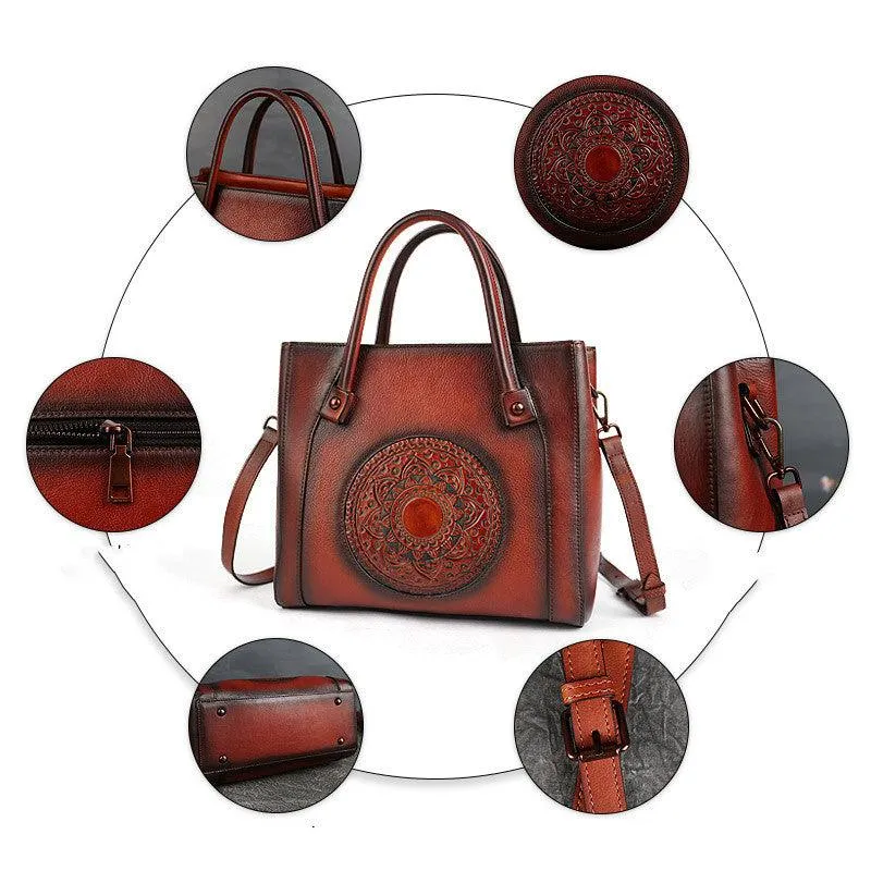 Diagonal Handbag 2021 New First Layer Cowhide Bag
