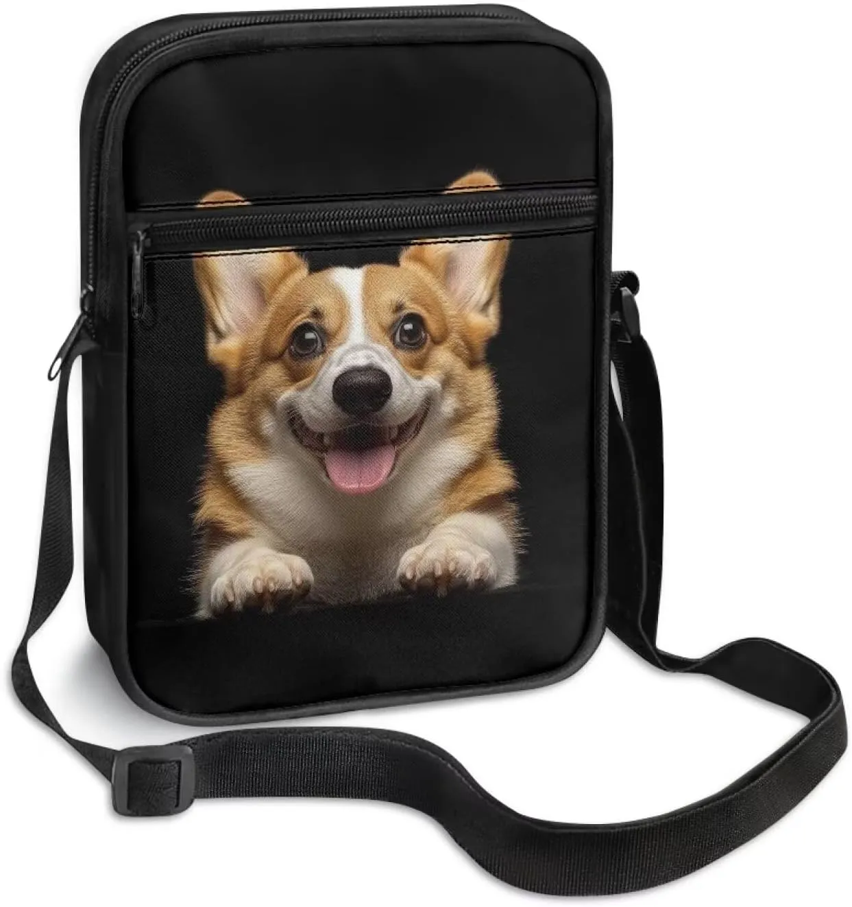 Dog Print Women's Crossbody Bags Waterproof Shoulder Bag Satchel Messenger Bags with Pockets