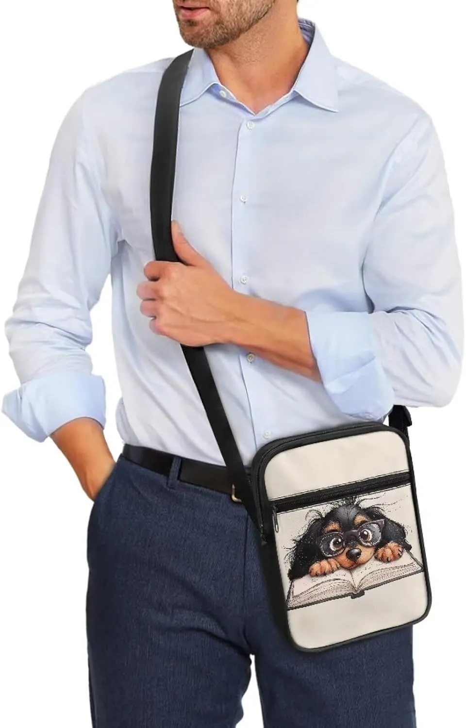 Dog Print Women's Crossbody Bags Waterproof Shoulder Bag Satchel Messenger Bags with Pockets