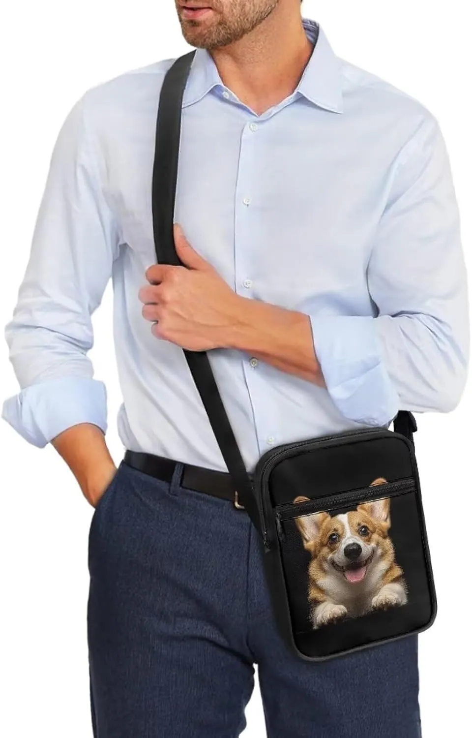 Dog Print Women's Crossbody Bags Waterproof Shoulder Bag Satchel Messenger Bags with Pockets