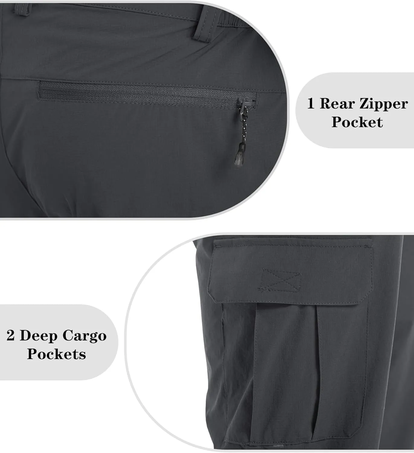 EKLENTSON Men's Workout Shorts Quick Dry Gym Hiking Shorts Zipper Pockets Lightweight Athletic 3/4 Capri Pants for Men