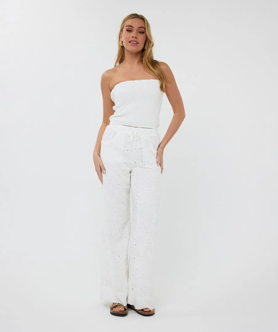 Esqualo ‘Emb Flower Pant’