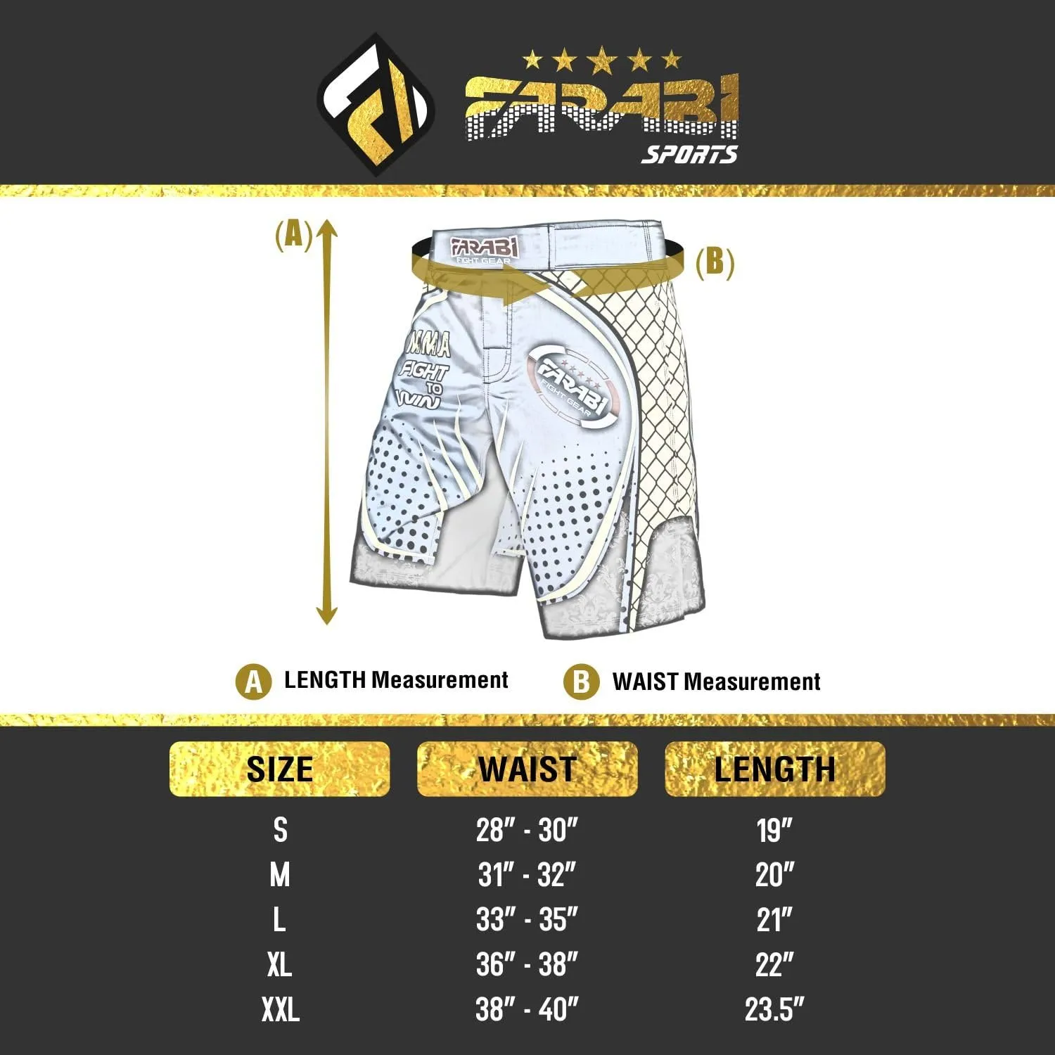 Farabi MMA Shorts, Grappling cage Fight Shorts, F2W Kick Boxing Training Board Fitness Shorts