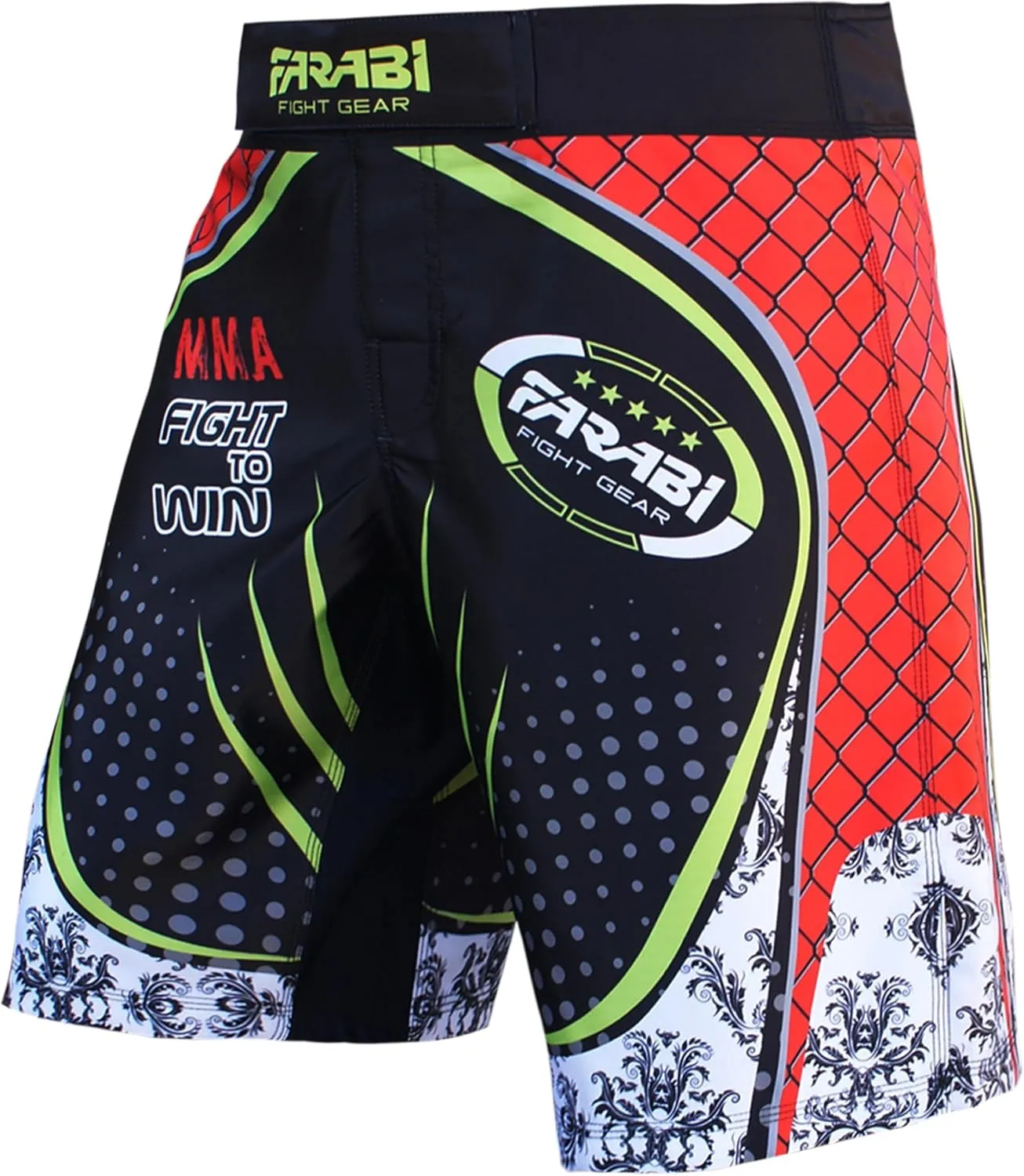 Farabi MMA Shorts, Grappling cage Fight Shorts, F2W Kick Boxing Training Board Fitness Shorts