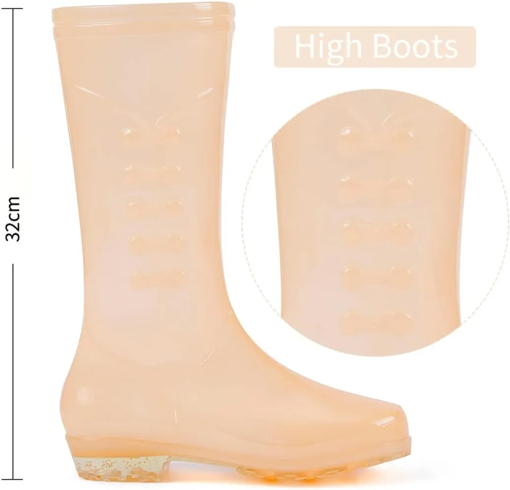 Fiedaz Rain Boots for Women Waterproof Garden Boots Anti-Slip Rain Boots Ladies Candy Color Lightweight Boots