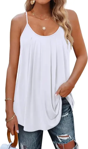 Geifa Summer Tank Tops for Women Vacation Outfits 2024 Fashion Trendy Clothes