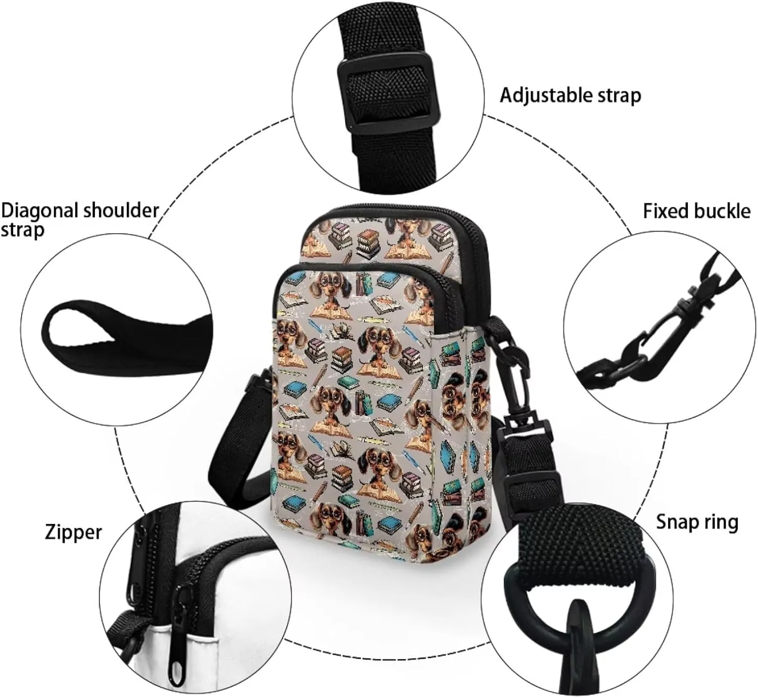 Girls Boys Crossbody Bag Small Satchel Sling Bags Study Supplies for School Travel