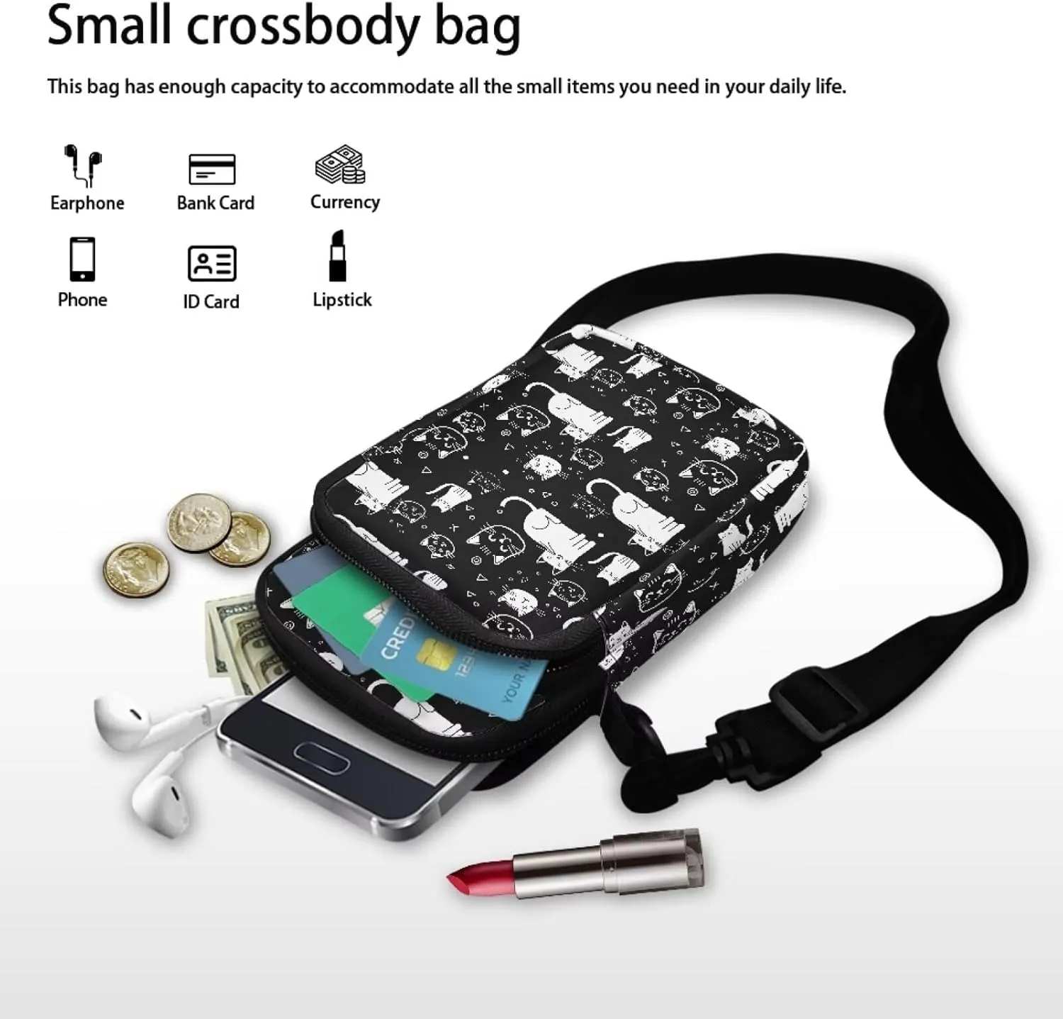 Girls Boys Crossbody Bag Small Satchel Sling Bags Study Supplies for School Travel