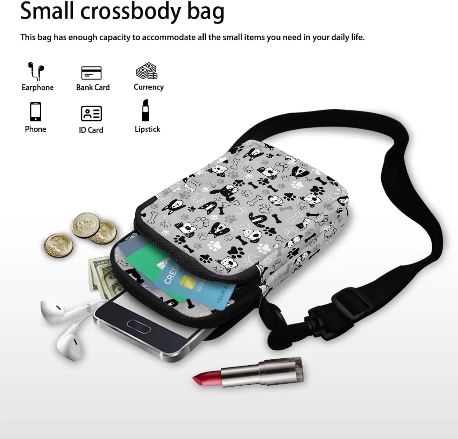 Girls Boys Crossbody Bag Small Satchel Sling Bags Study Supplies for School Travel