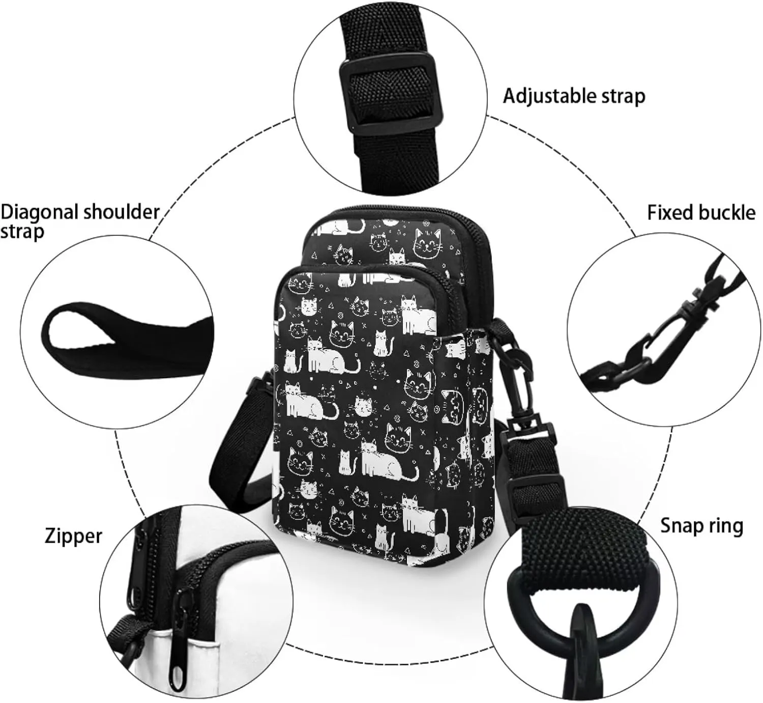 Girls Boys Crossbody Bag Small Satchel Sling Bags Study Supplies for School Travel