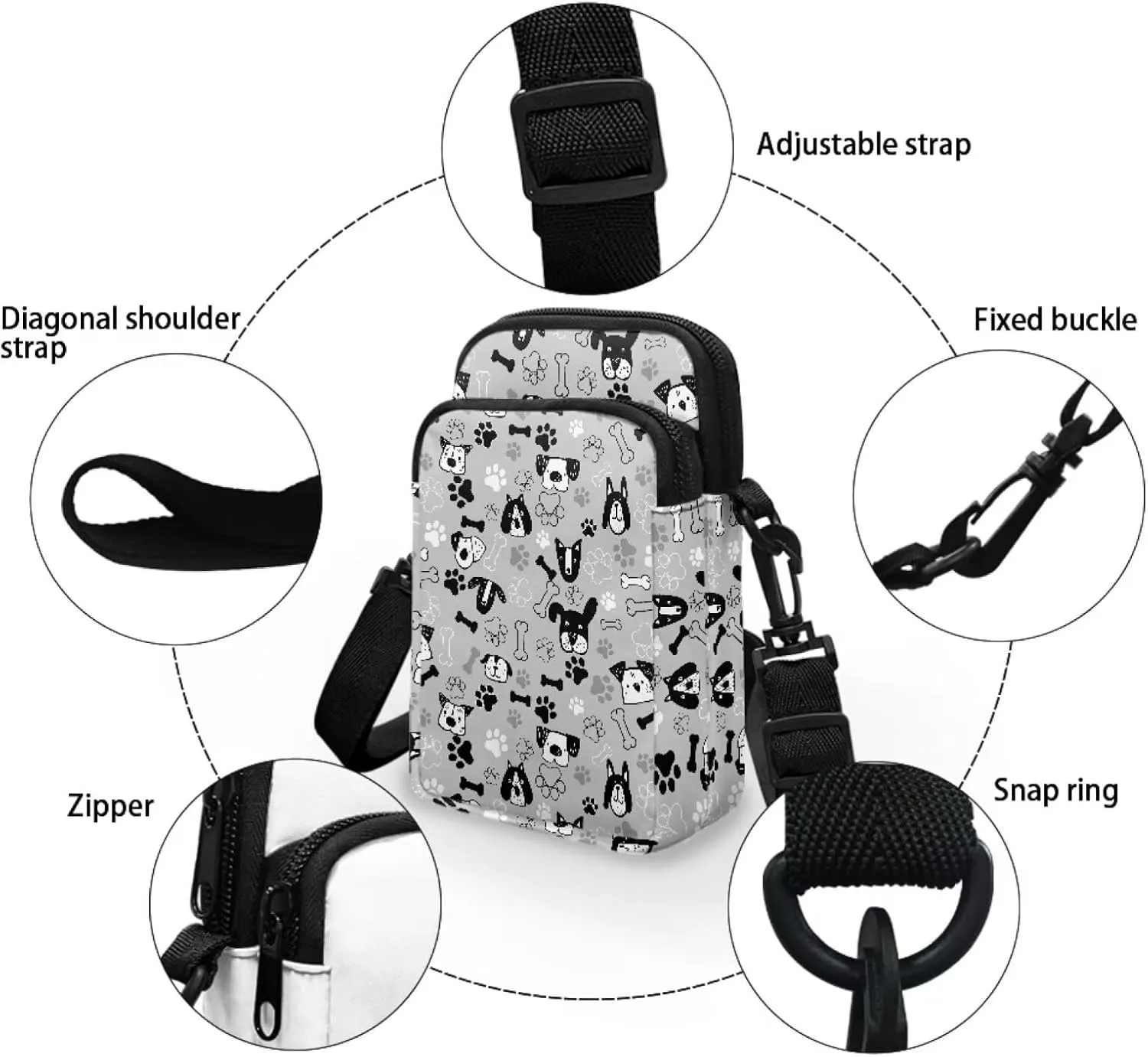 Girls Boys Crossbody Bag Small Satchel Sling Bags Study Supplies for School Travel