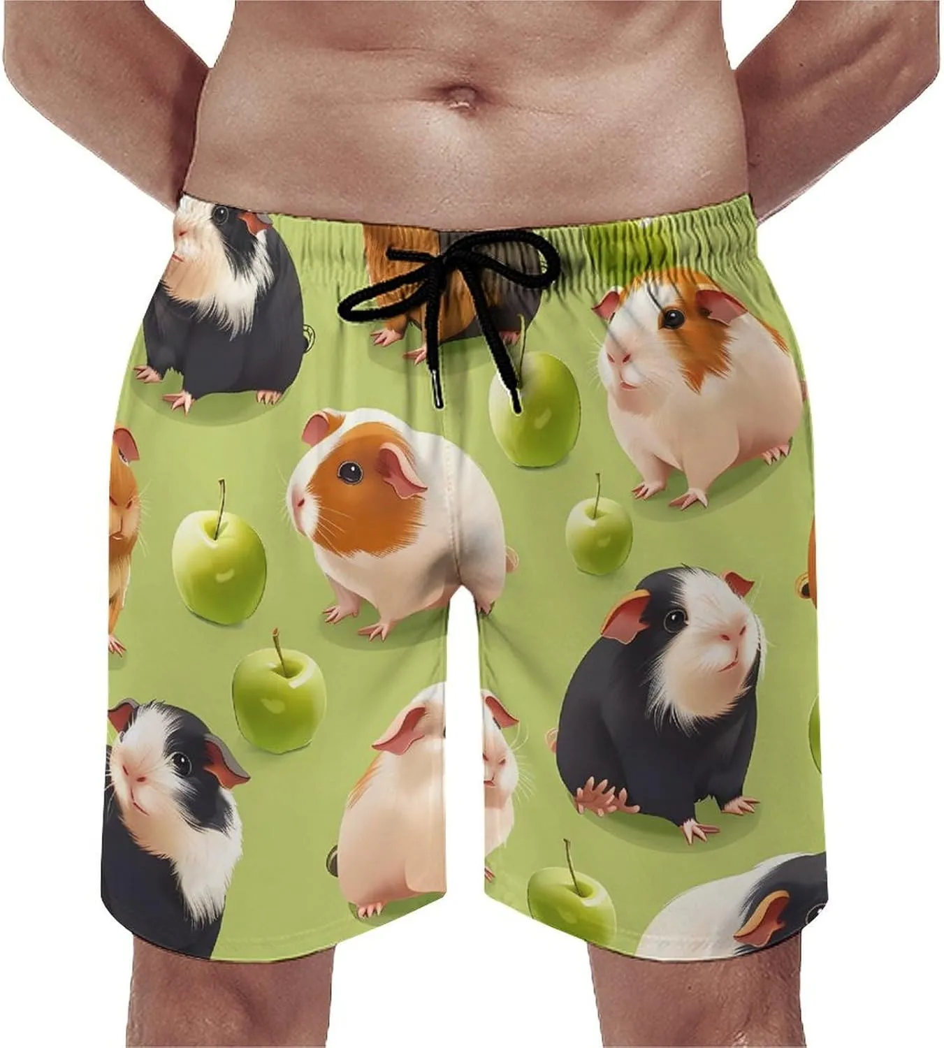 Guinea Pigs (1) Men's Swim Trunks Quick Dry Board Shorts Breathable Summer Beach Shorts Bathing Suits