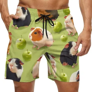 Guinea Pigs (1) Men's Swim Trunks Quick Dry Board Shorts Breathable Summer Beach Shorts Bathing Suits