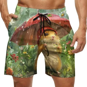 Hamsters Men's Swim Trunks Quick Dry Board Shorts Breathable Summer Beach Shorts Bathing Suits
