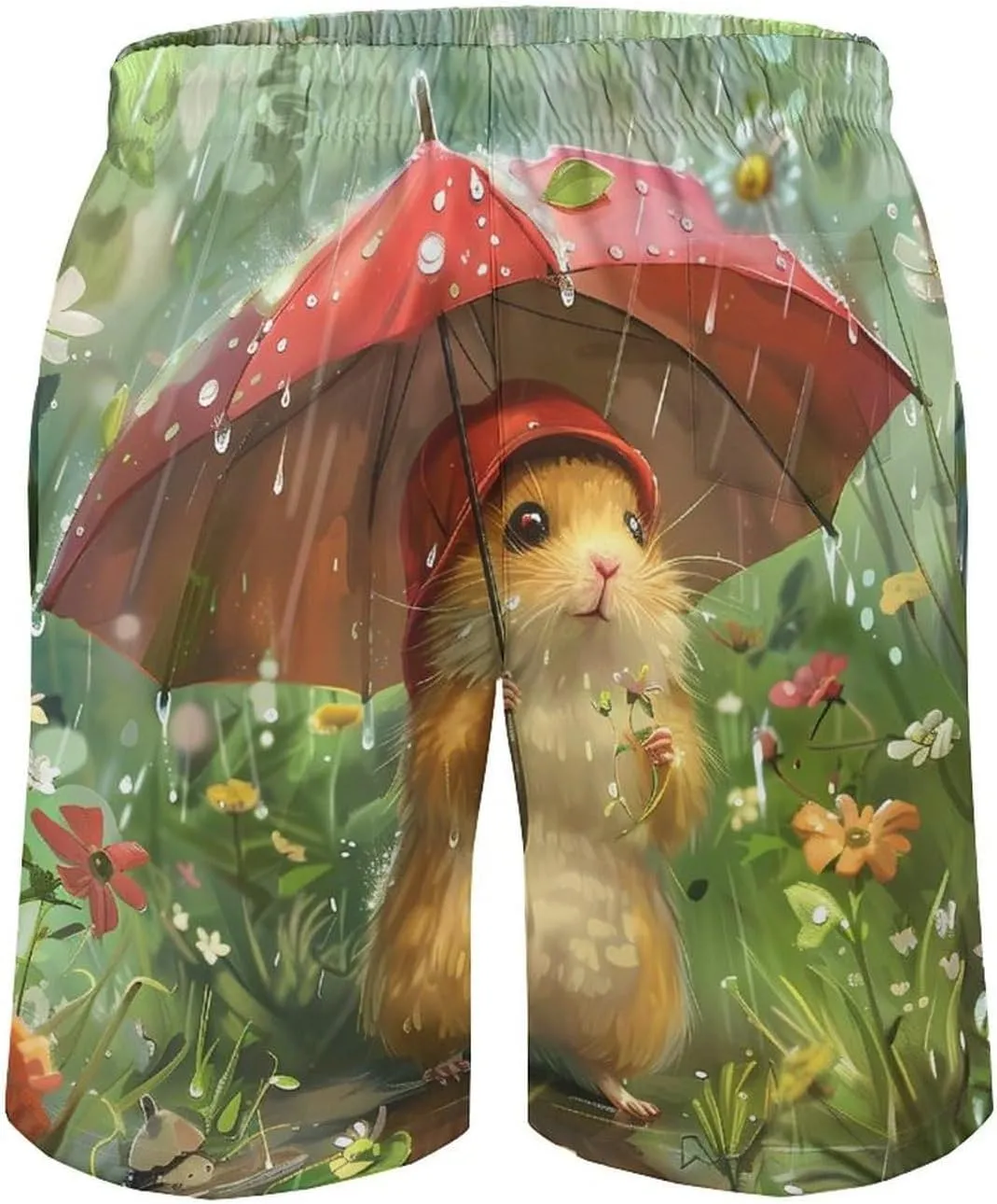 Hamsters Men's Swim Trunks Quick Dry Board Shorts Breathable Summer Beach Shorts Bathing Suits
