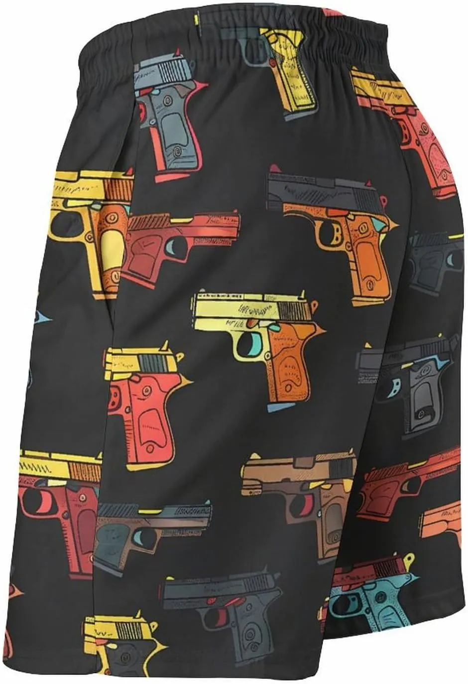 Hand Gun Men's Swim Trunks Quick Dry Board Shorts Breathable Summer Beach Shorts Bathing Suits