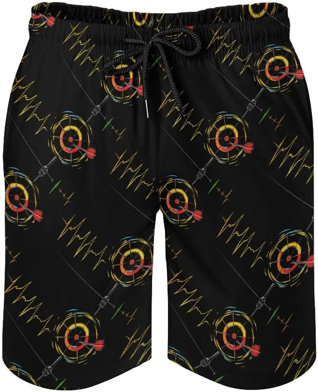 Heartbeat ECG Men's Swim Trunks Quick Dry Board Shorts Breathable Summer Beach Shorts Bathing Suits