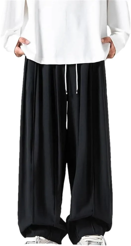 Hgvcfcv Casual Pants for Men Oversized Wide Leg Long Pants Baggy Large Size Harem Pants Men Woman Jogger Trousers