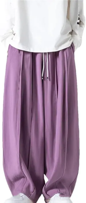 Hgvcfcv Casual Pants for Men Oversized Wide Leg Long Pants Baggy Large Size Harem Pants Men Woman Jogger Trousers