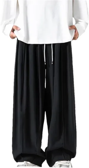 Hgvcfcv Casual Pants for Men Oversized Wide Leg Long Pants Baggy Large Size Harem Pants Men Woman Jogger Trousers