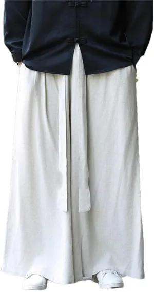 Hgvcfcv Men Harem Pants Casual Wide-Leg Pants Male Baggy Jogger Sweatpants Elastic Waist Trousers