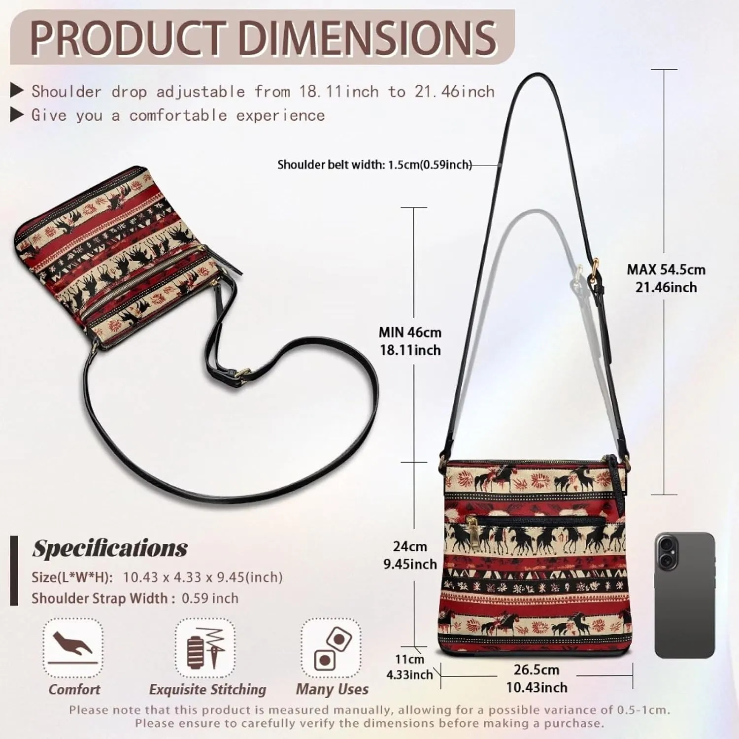 HUGS IDEA Shoulder Handbag Crossbody Purse Large Size Sling Bags Leather Tote Handbags