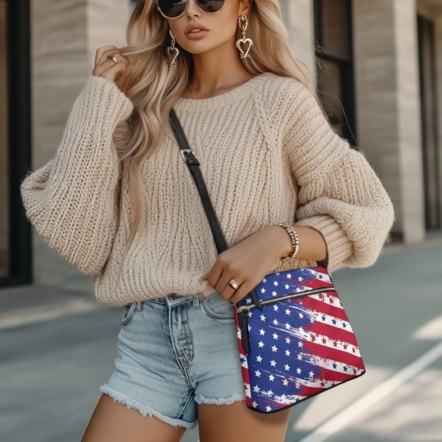 HUGS IDEA Shoulder Handbag Crossbody Purse Large Size Sling Bags Leather Tote Handbags