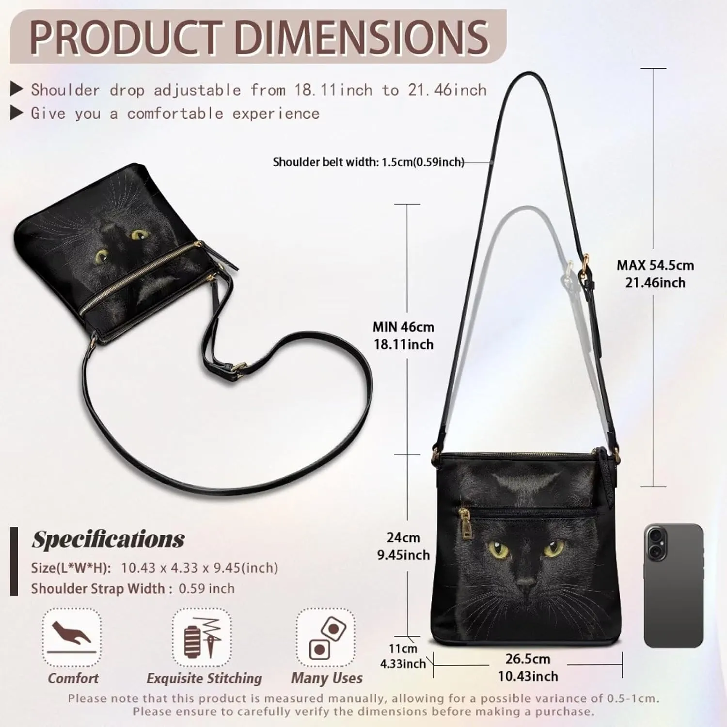 HUGS IDEA Shoulder Handbag Crossbody Purse Large Size Sling Bags Leather Tote Handbags