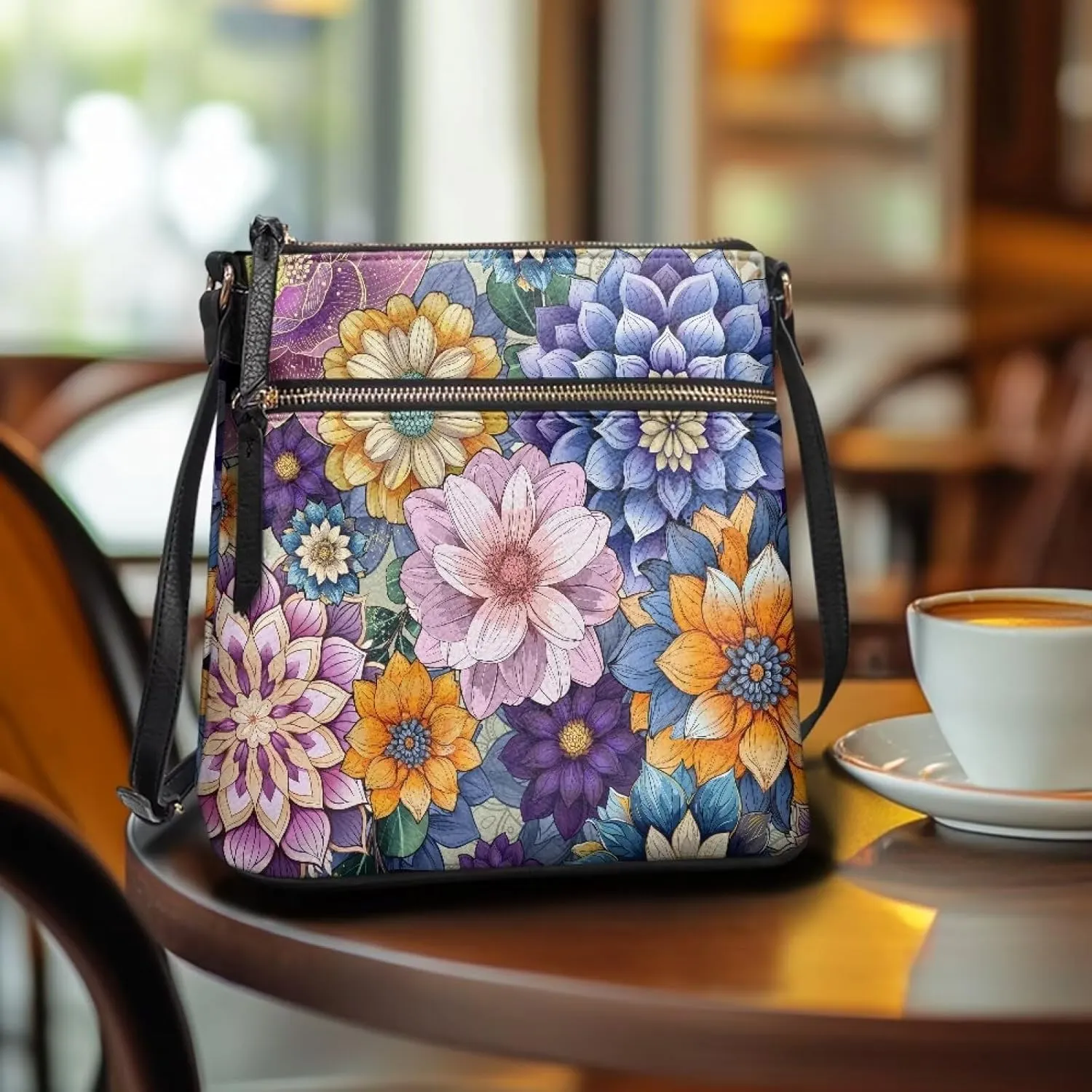 HUGS IDEA Shoulder Handbag Crossbody Purse Large Size Sling Bags Leather Tote Handbags