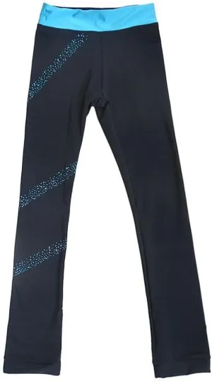 Ice Figure Skating Pants Girls Practice Over Boots Pants Thin Fleece Tights Trousers Rhinestones Child Skate Leggings