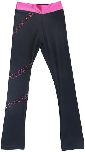 Ice Figure Skating Pants Girls Practice Over Boots Pants Thin Fleece Tights Trousers Rhinestones Child Skate Leggings