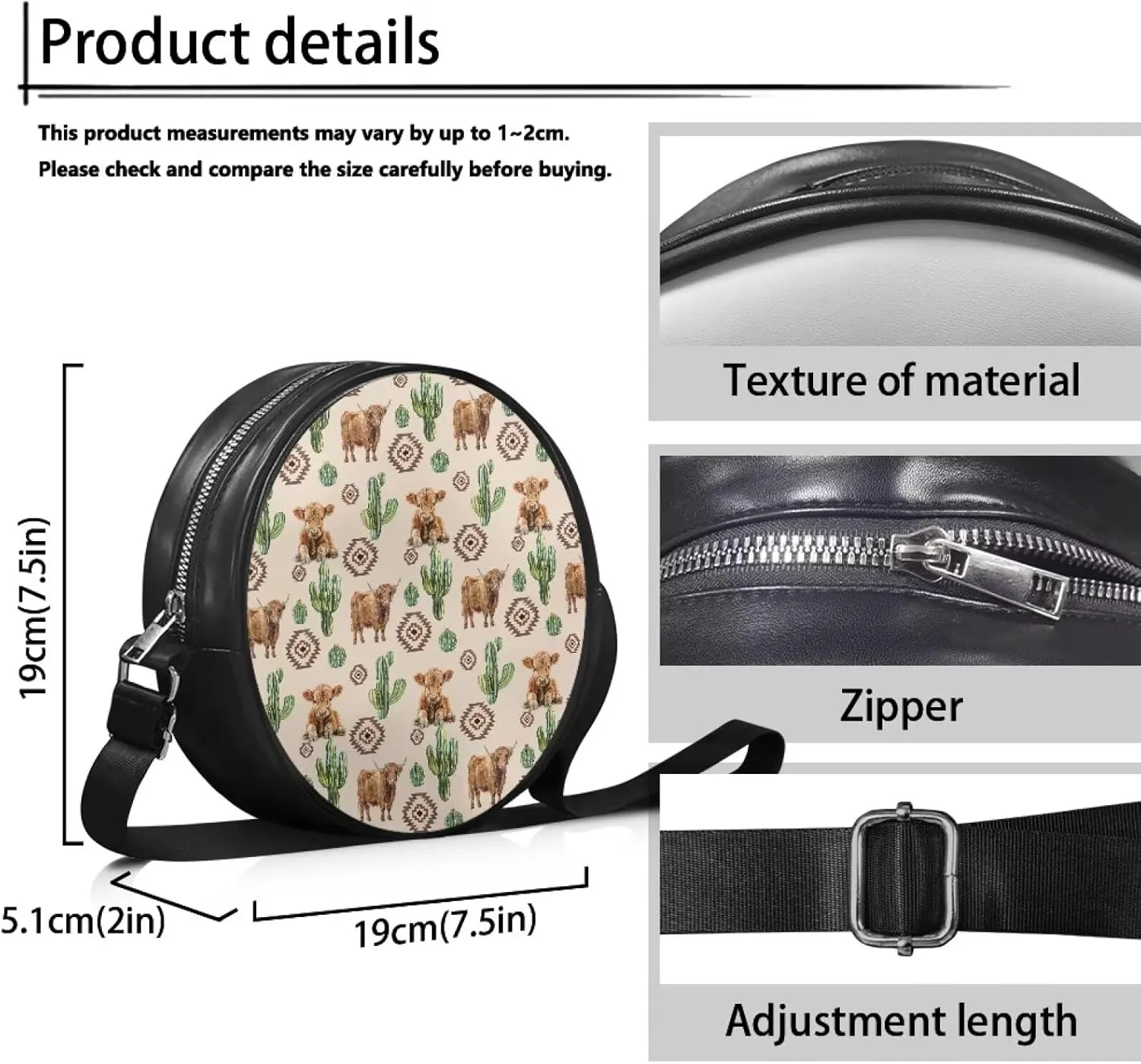 INSTANTARTS Crossbody Sling Bags for Women Shoulder Purse Cross Body Phone Wallet