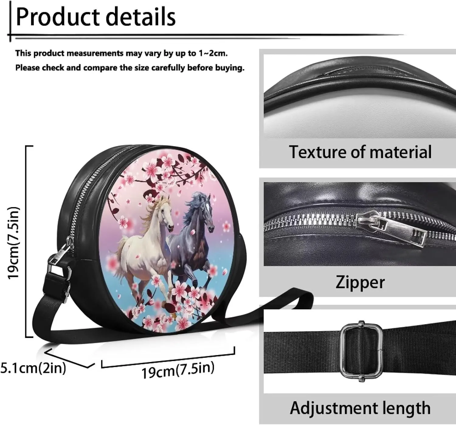 INSTANTARTS Crossbody Sling Bags for Women Shoulder Purse Cross Body Phone Wallet