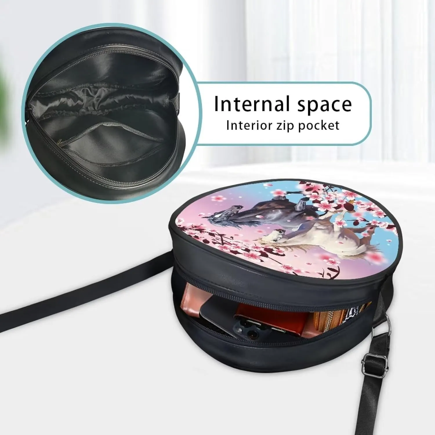 INSTANTARTS Crossbody Sling Bags for Women Shoulder Purse Cross Body Phone Wallet