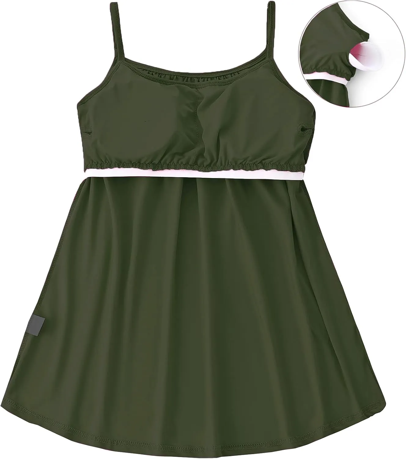 jonivey Women Casual Camisole with Removable Shelf Bra Spaghetti Straps Flowy Lounge Padded Cami Tank Top
