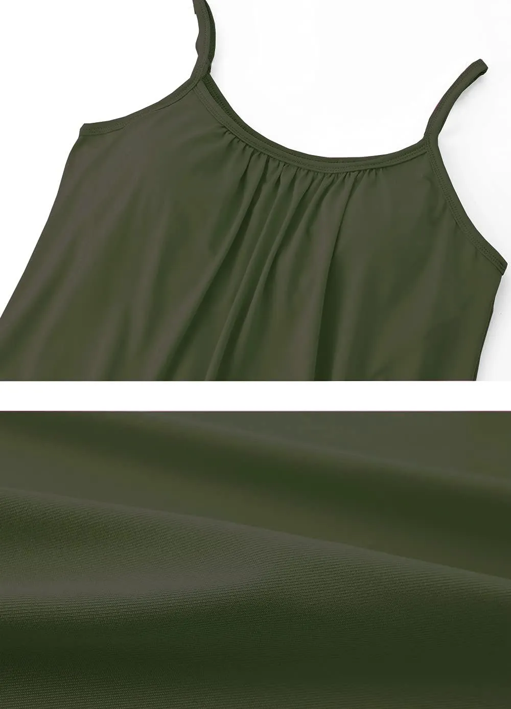 jonivey Women Casual Camisole with Removable Shelf Bra Spaghetti Straps Flowy Lounge Padded Cami Tank Top