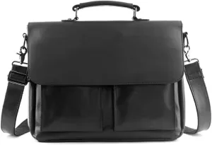JSEIAJB Men Crossbody Designer Handbag Real Leather Briefcase Leather Shoulder Sling Bags