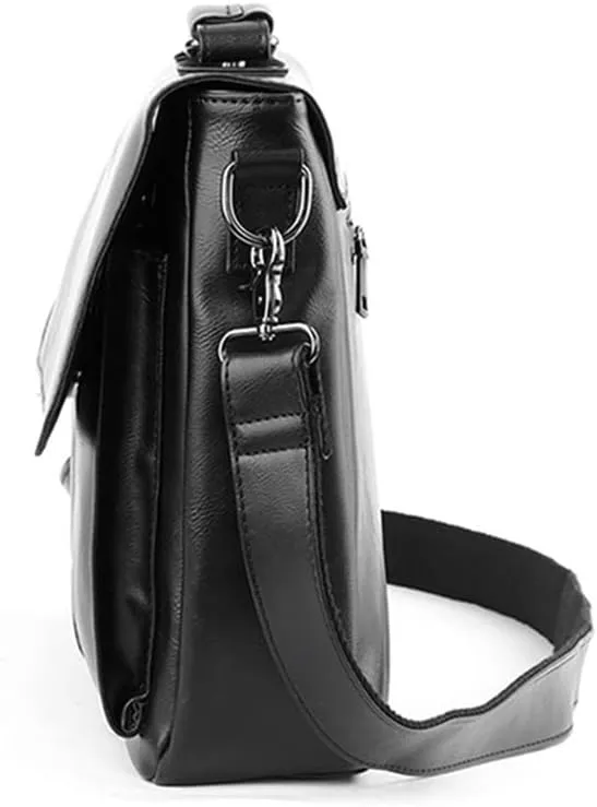 JSEIAJB Men Crossbody Designer Handbag Real Leather Briefcase Leather Shoulder Sling Bags