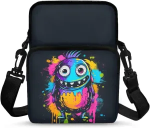 Kids Girls Boys 2 Layer Crossbody Shoulder Bag Messenger Sling Bags Purse Wallet Holder