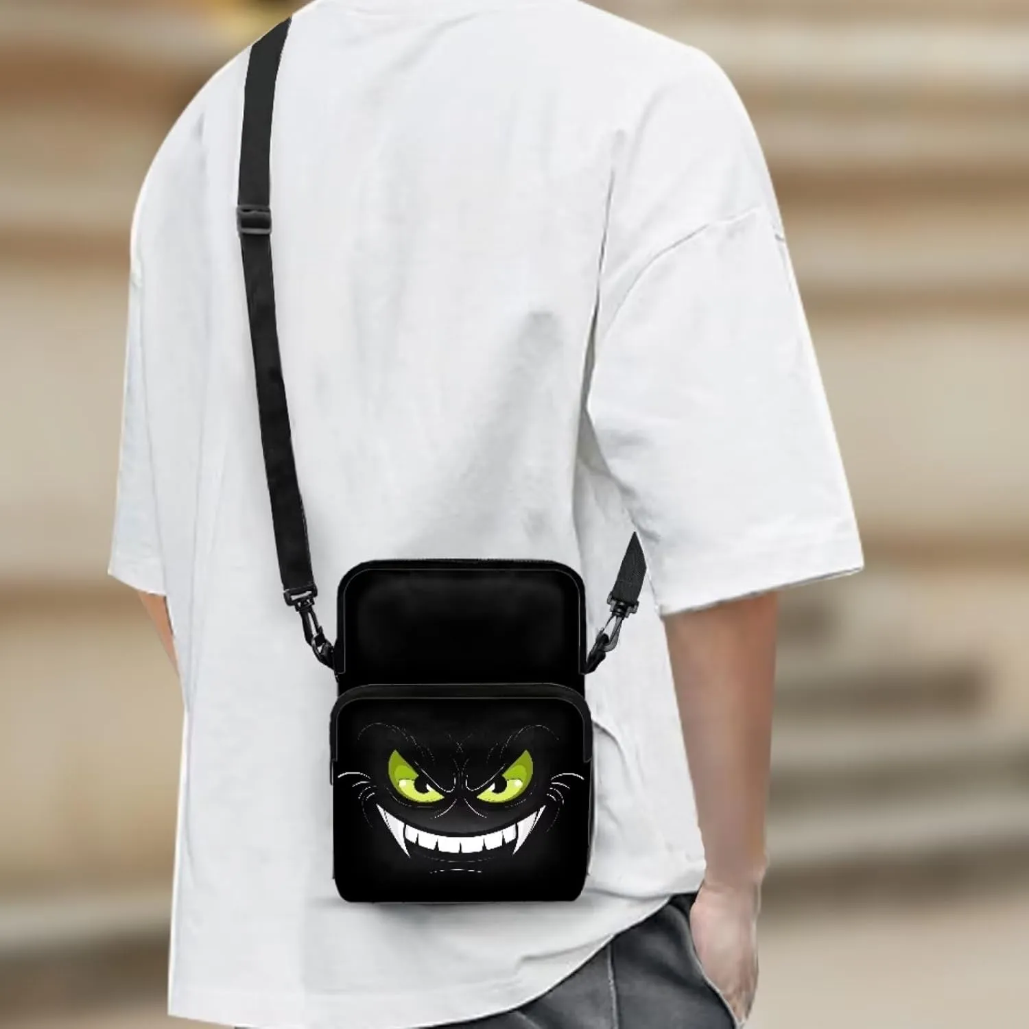 Kids Girls Boys 2 Layer Crossbody Shoulder Bag Messenger Sling Bags Purse Wallet Holder
