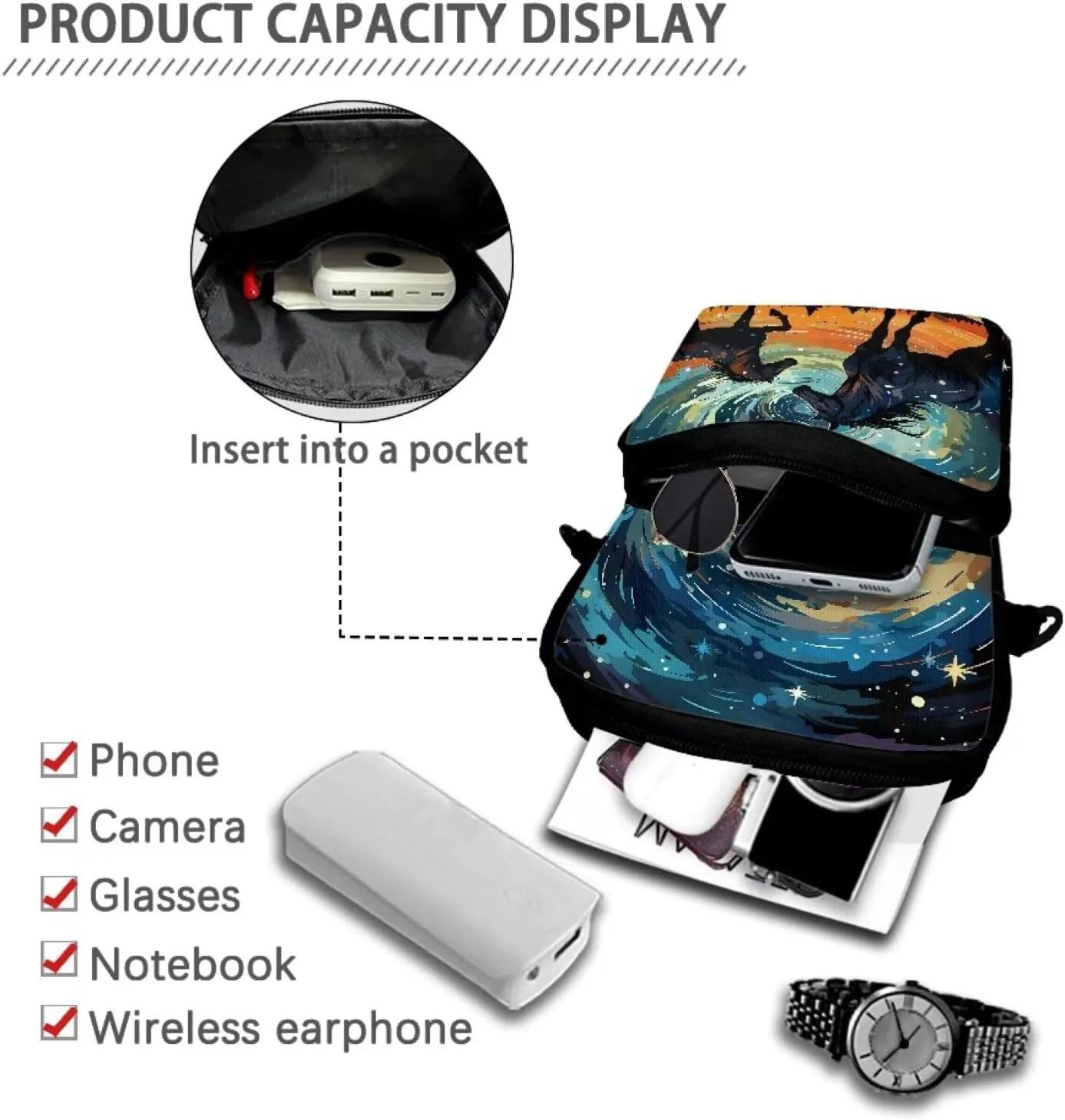 Kids Girls Boys Crossbody Shoulder Bag Messenger Bags for Cell Phone Passport Wallet